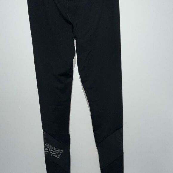 Victoria's Secret Sport Women's Black Knockout Mesh Trim Ankle Leggings Small - Picture 8 of 12